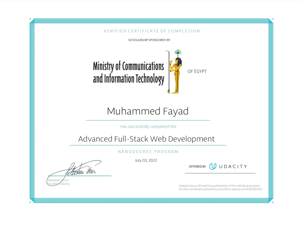 Advanced Full-Stack Web Development -Nano Degree (Udacity)