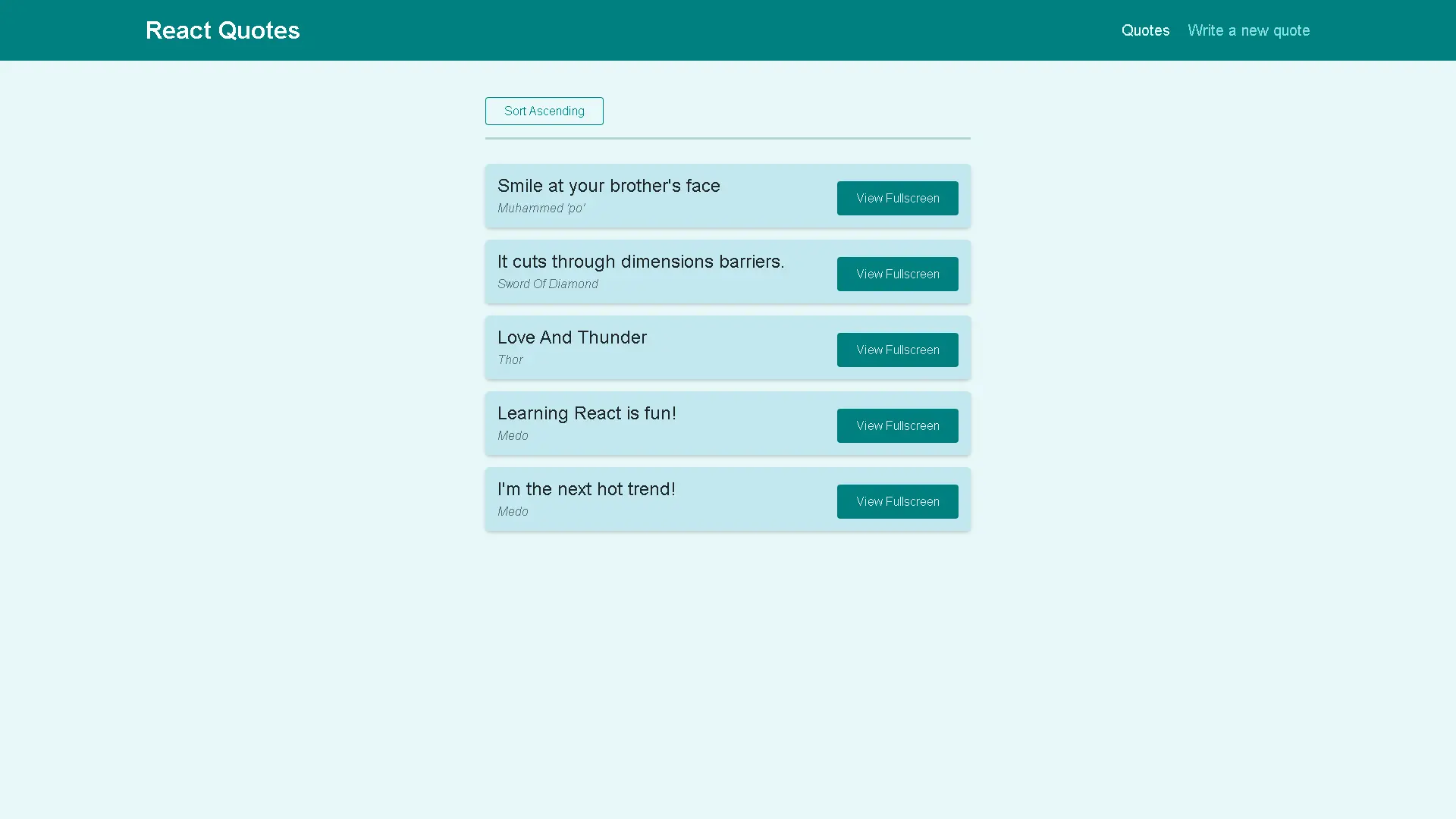 Quote React App